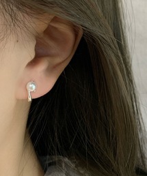 YU-KA:パールフープピアス Pearl hoop pierce