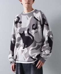 CRAFT STANDARD BOUTIQUE | ダブルジャカードアニマル柄ニットB(ニット/セーター)