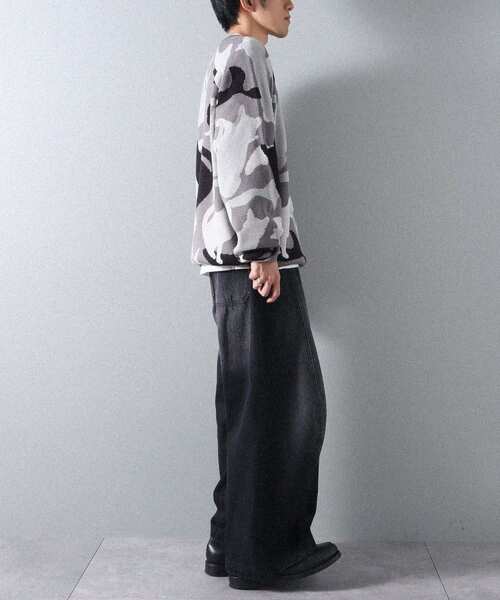 CRAFT STANDARD BOUTIQUE（クラフトスタンダードブティック）の「ダブルジャカードアニマル柄ニットB（ニット/セーター・メンズ・グレー/ベージュ・L/LL）」の18枚目の写真