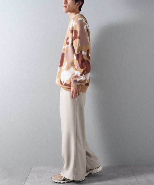 CRAFT STANDARD BOUTIQUE（クラフトスタンダードブティック）の「ダブルジャカードアニマル柄ニットB（ニット/セーター・メンズ・グレー/ベージュ・L/LL）」の13枚目の写真