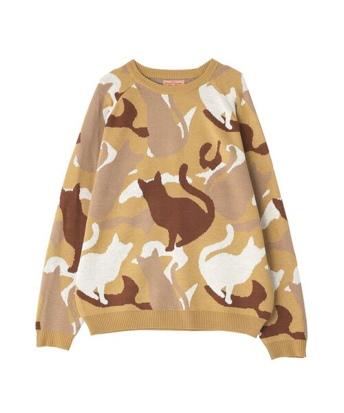 CRAFT STANDARD BOUTIQUE（クラフトスタンダードブティック）の「ダブルジャカードアニマル柄ニットB（ニット/セーター・メンズ・グレー/ベージュ・L/LL）」の11枚目の写真