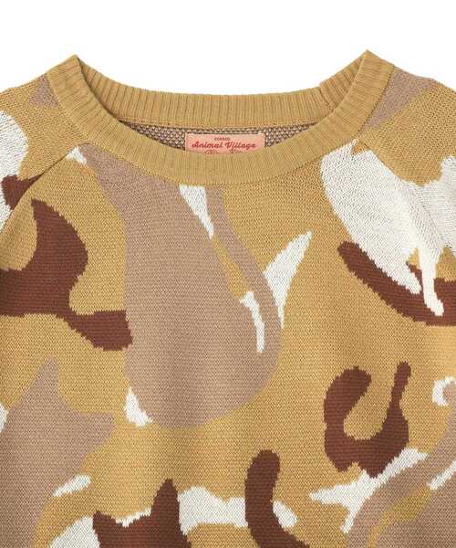 CRAFT STANDARD BOUTIQUE（クラフトスタンダードブティック）の「ダブルジャカードアニマル柄ニットB（ニット/セーター・メンズ・グレー/ベージュ・L/LL）」の9枚目の写真