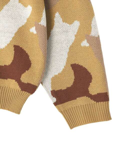 CRAFT STANDARD BOUTIQUE（クラフトスタンダードブティック）の「ダブルジャカードアニマル柄ニットB（ニット/セーター・メンズ・グレー/ベージュ・L/LL）」の8枚目の写真