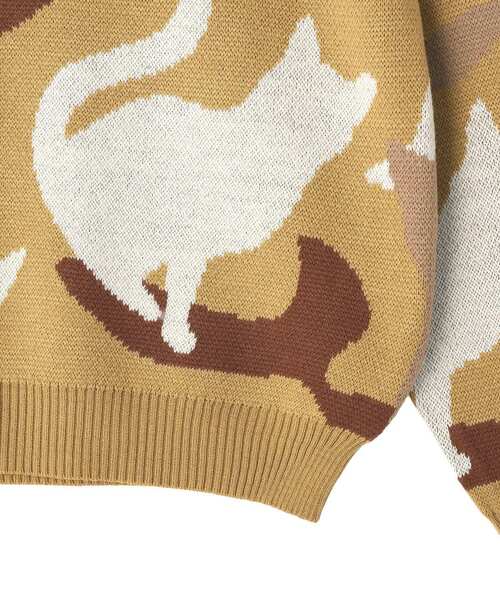 CRAFT STANDARD BOUTIQUE（クラフトスタンダードブティック）の「ダブルジャカードアニマル柄ニットB（ニット/セーター・メンズ・グレー/ベージュ・L/LL）」の7枚目の写真