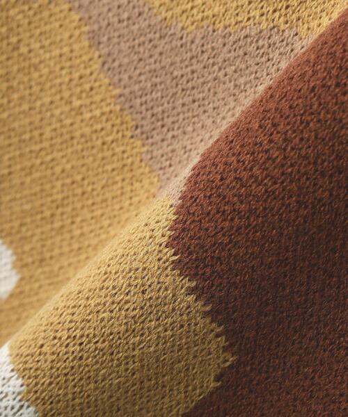 CRAFT STANDARD BOUTIQUE（クラフトスタンダードブティック）の「ダブルジャカードアニマル柄ニットB（ニット/セーター・メンズ・グレー/ベージュ・L/LL）」の6枚目の写真