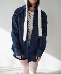 【SANSeLF】 オーバーデニムシャツ saw25a064