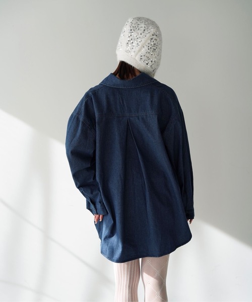 SANSeLF(サンセルフ)の「【SANSeLF】 オーバーデニムシャツ saw25a064(シャツ/ブラウス・レディース・ブルー・FREE)」の5枚目の写真