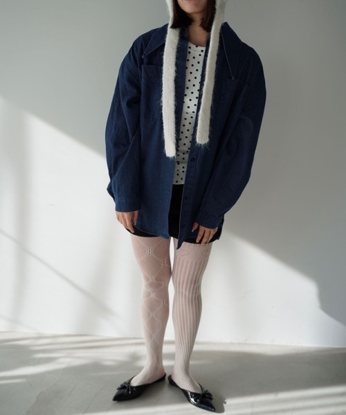 SANSeLF(サンセルフ)の「【SANSeLF】 オーバーデニムシャツ saw25a064(シャツ/ブラウス・レディース・ブルー・FREE)」の6枚目の写真