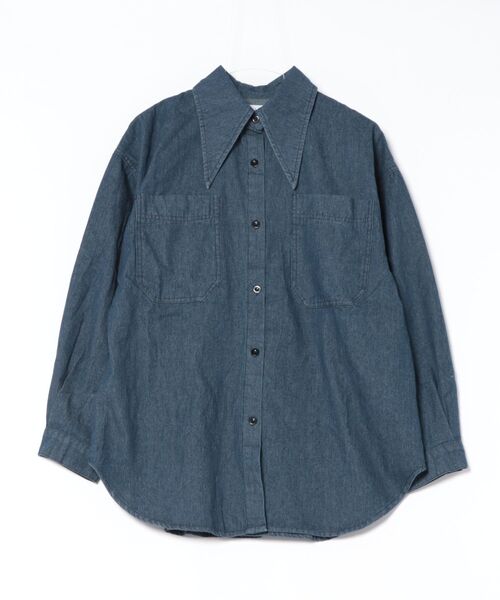 SANSeLF(サンセルフ)の「【SANSeLF】 オーバーデニムシャツ saw25a064(シャツ/ブラウス・レディース・ブルー・FREE)」の12枚目の写真