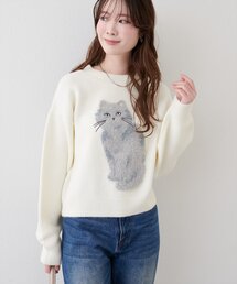 natural couture | もしゃねこニットプルオーバー(ニット/セーター)
