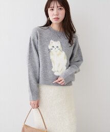 natural couture | もしゃねこニットプルオーバー(ニット/セーター)