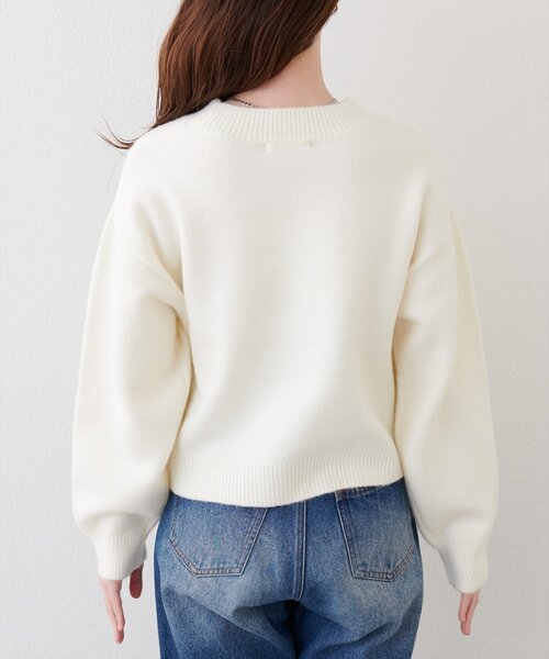 natural couture（ナチュラルクチュール）の「もしゃねこニットプルオーバー（ニット/セーター・レディース・サックスブルー/チャコールグレー/オフホワイト・FREE）」の10枚目の写真