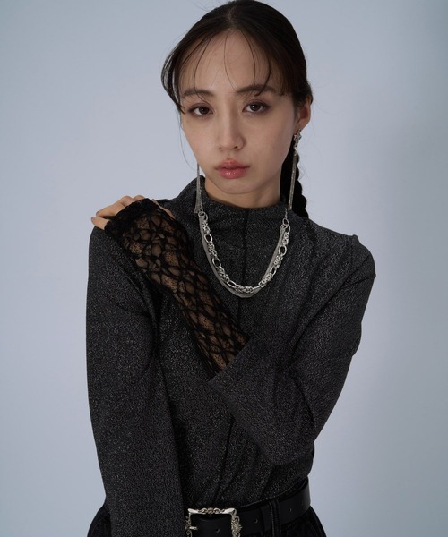 HARE(ハレ)の「ソデレースキリカエカットソー(HARE)(Tシャツ/カットソー・レディース・ブラック/ホワイト/ネイビー・FREE)」の13枚目の写真