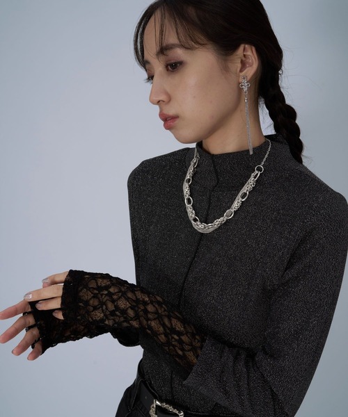 HARE(ハレ)の「ソデレースキリカエカットソー(HARE)(Tシャツ/カットソー・レディース・ブラック/ホワイト/ネイビー・FREE)」の14枚目の写真