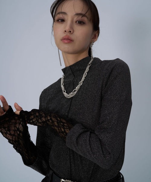 HARE(ハレ)の「ソデレースキリカエカットソー(HARE)(Tシャツ/カットソー・レディース・ブラック/ホワイト/ネイビー・FREE)」の16枚目の写真