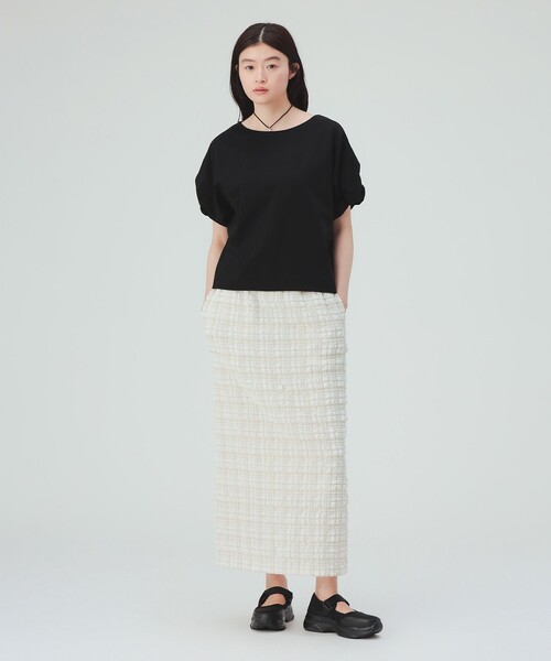 BEAMS HEART(ビームスハート)の「【洗える・二の腕カバー】ねじりスリーブ プルオーバー(Tシャツ/カットソー・レディース・イエロー系その他2/オフホワイト/その他/ブラック・FREE)」の16枚目の写真