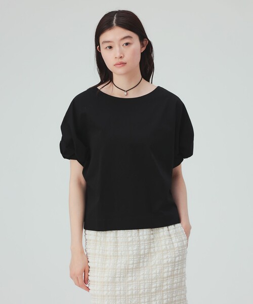 BEAMS HEART(ビームスハート)の「【洗える・二の腕カバー】ねじりスリーブ プルオーバー(Tシャツ/カットソー・レディース・イエロー系その他2/オフホワイト/その他/ブラック・FREE)」の19枚目の写真
