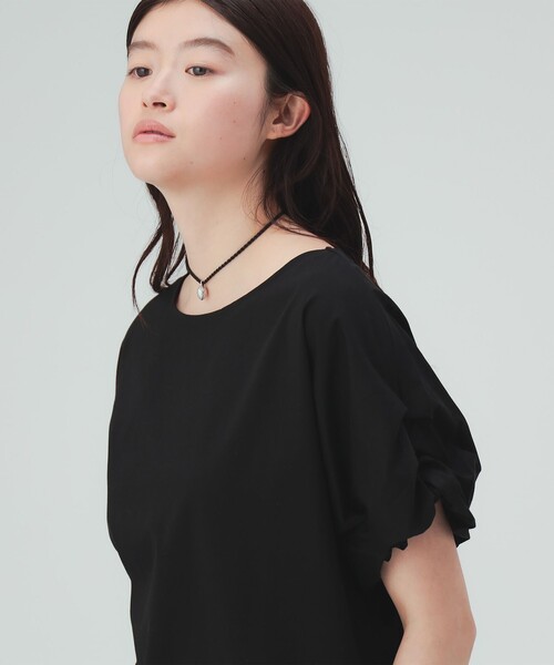 BEAMS HEART(ビームスハート)の「【洗える・二の腕カバー】ねじりスリーブ プルオーバー(Tシャツ/カットソー・レディース・イエロー系その他2/オフホワイト/その他/ブラック・FREE)」の20枚目の写真