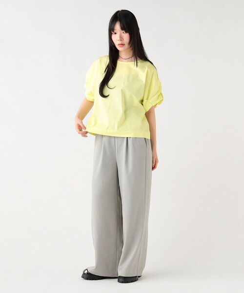 BEAMS HEART(ビームスハート)の「【洗える・二の腕カバー】ねじりスリーブ プルオーバー(Tシャツ/カットソー・レディース・イエロー系その他2/オフホワイト/その他/ブラック・FREE)」の21枚目の写真