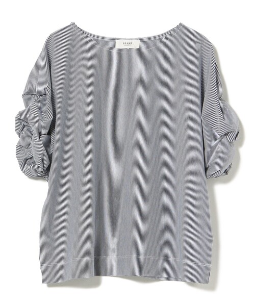 BEAMS HEART(ビームスハート)の「【洗える・二の腕カバー】ねじりスリーブ プルオーバー(Tシャツ/カットソー・レディース・イエロー系その他2/オフホワイト/その他/ブラック・FREE)」の6枚目の写真