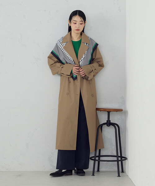 COMME CA ISM（コムサイズム）の「ブロックカラーモノグラムスカーフ（ストール/ショール・レディース・ネイビー系/ピンク系・FREE）」の9枚目の写真