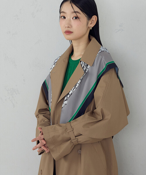 COMME CA ISM（コムサイズム）の「ブロックカラーモノグラムスカーフ（ストール/ショール・レディース・ネイビー系/ピンク系・FREE）」の10枚目の写真