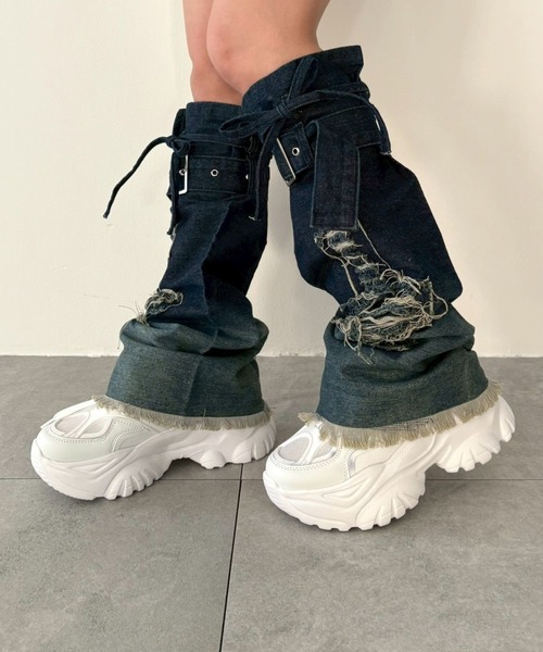 WEGO/クロスフリンジレッグカバー（レッグウォーマー）｜WEGO