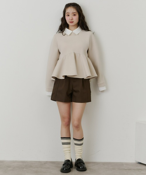 Olu.（オルドット）の「ダブルラインソックス（ソックス/靴下・レディース・グレー/チャコールグレー/アイボリー・FREE）」の5枚目の写真