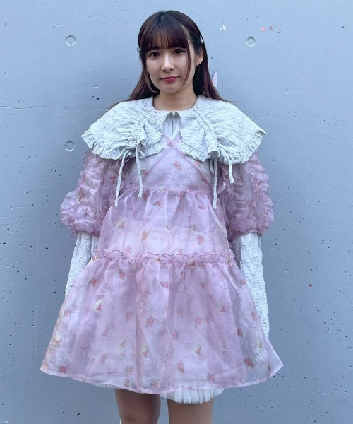 Candy Stripper(キャンディストリッパー)の「ROSEY CATS CACHE-COEUR ドレス(ワンピース・レディース・ピンク/グレー/ブラック/アイボリー・FREE)」の11枚目の写真