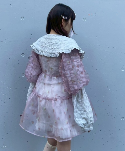 Candy Stripper(キャンディストリッパー)の「ROSEY CATS CACHE-COEUR ドレス(ワンピース・レディース・ピンク/グレー/ブラック/アイボリー・FREE)」の13枚目の写真