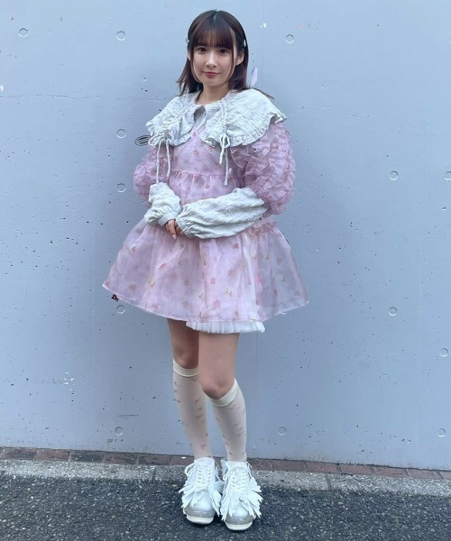 Candy Stripper(キャンディストリッパー)の「ROSEY CATS CACHE-COEUR ドレス(ワンピース・レディース・ピンク/グレー/ブラック/アイボリー・FREE)」の14枚目の写真