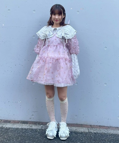 Candy Stripper(キャンディストリッパー)の「ROSEY CATS CACHE-COEUR ドレス(ワンピース・レディース・ピンク/グレー/ブラック/アイボリー・FREE)」の15枚目の写真