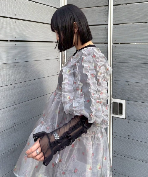 Candy Stripper(キャンディストリッパー)の「ROSEY CATS CACHE-COEUR ドレス(ワンピース・レディース・ピンク/グレー/ブラック/アイボリー・FREE)」の21枚目の写真