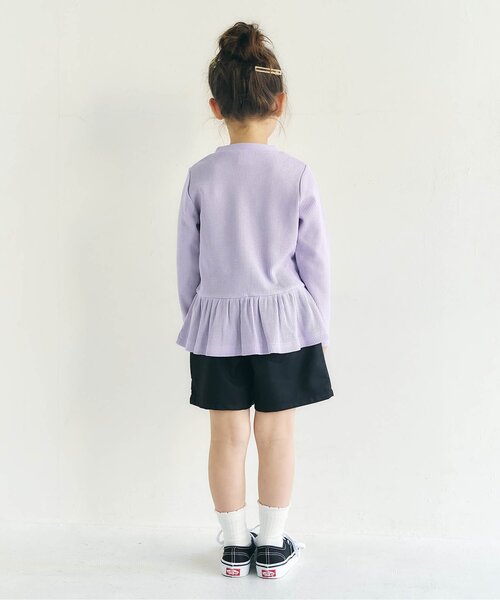 apres les cours(アプレレクール)の「ペプラムTシャツ/7days Style_ジュニア対応(Tシャツ/カットソー・キッズ・アイボリー/サックスブルー/ラベンダー/ネイビー/レッド/サーモンピンク・80/90/100/110/120/130/140)」の8枚目の写真