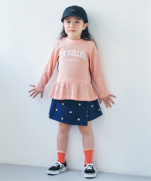 apres les cours(アプレレクール)の「ペプラムTシャツ/7days Style_ジュニア対応(Tシャツ/カットソー・キッズ・アイボリー/サックスブルー/ラベンダー/ネイビー/レッド/サーモンピンク・80/90/100/110/120/130/140)」の11枚目の写真