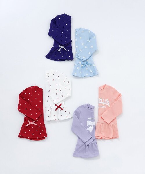 apres les cours(アプレレクール)の「ペプラムTシャツ/7days Style_ジュニア対応(Tシャツ/カットソー・キッズ・アイボリー/サックスブルー/ラベンダー/ネイビー/レッド/サーモンピンク・80/90/100/110/120/130/140)」の15枚目の写真