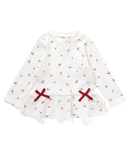 apres les cours(アプレレクール)の「ペプラムTシャツ/7days Style_ジュニア対応(Tシャツ/カットソー・キッズ・アイボリー/サックスブルー/ラベンダー/ネイビー/レッド/サーモンピンク・80/90/100/110/120/130/140)」の17枚目の写真