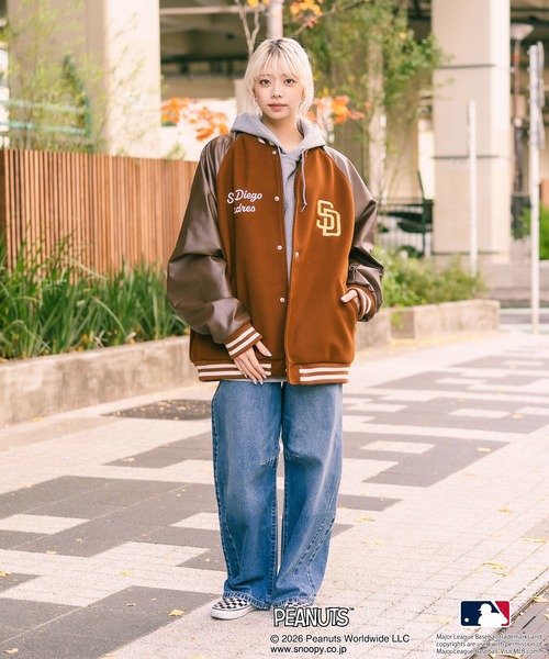 PEANUTS（ピーナッツ）の「【PEANUTS×MLB】オリジナルデザイン スタジャン バーシティージャケット アワードジャケット ドジャース ヤンキース パドレス（スタジャン・メンズ・その他2/その他1/その他・X-LARGE/LARGE/MEDIUM）」の17枚目の写真