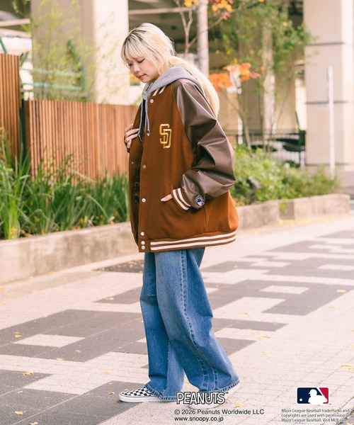 PEANUTS（ピーナッツ）の「【PEANUTS×MLB】オリジナルデザイン スタジャン バーシティージャケット アワードジャケット ドジャース ヤンキース パドレス（スタジャン・メンズ・その他2/その他1/その他・X-LARGE/LARGE/MEDIUM）」の21枚目の写真