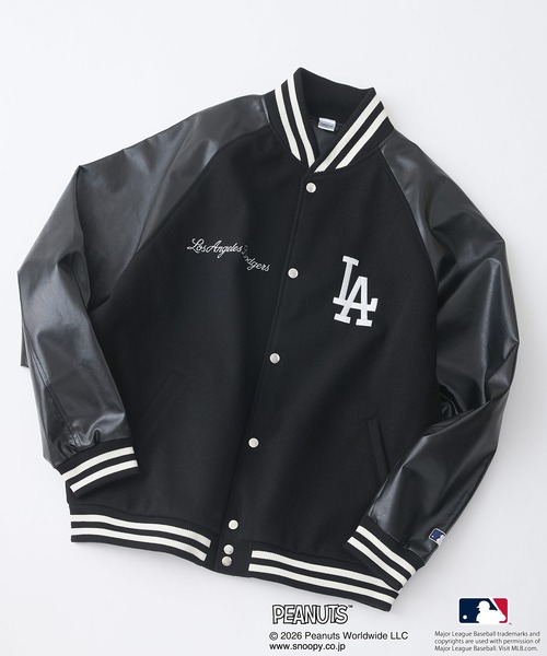 PEANUTS×MLB】オリジナルデザイン スタジャン バーシティージャケット