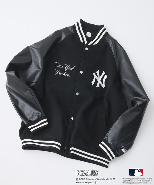 セール】【PEANUTS×MLB】オリジナルデザイン スタジャン バーシティー