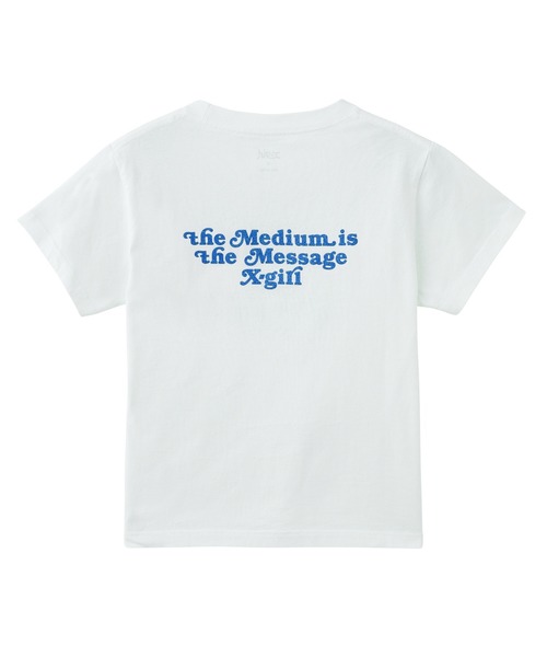 X-girl(エックスガール)の「GLITTER LOGO AND FACE S/S BABY TEE(Tシャツ/カットソー・レディース・ブラック/ホワイト/レッド・S/M)」の5枚目の写真