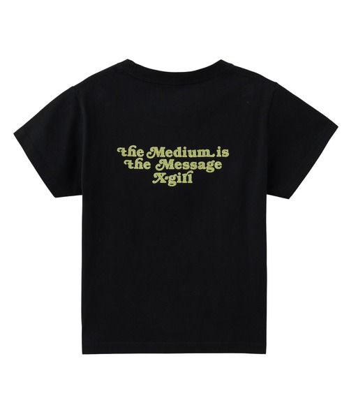 X-girl(エックスガール)の「GLITTER LOGO AND FACE S/S BABY TEE(Tシャツ/カットソー・レディース・ブラック/ホワイト/レッド・S/M)」の6枚目の写真