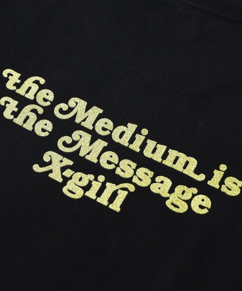 X-girl(エックスガール)の「GLITTER LOGO AND FACE S/S BABY TEE(Tシャツ/カットソー・レディース・ブラック/ホワイト/レッド・S/M)」の10枚目の写真