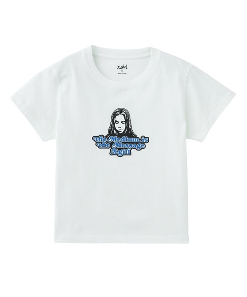 X-girl(エックスガール)の「GLITTER LOGO AND FACE S/S BABY TEE(Tシャツ/カットソー・レディース・ブラック/ホワイト/レッド・S/M)」の22枚目の写真