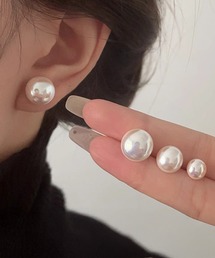les bonbon】bow pearl pierce/ボウ パールピアス（ピアス（両耳用