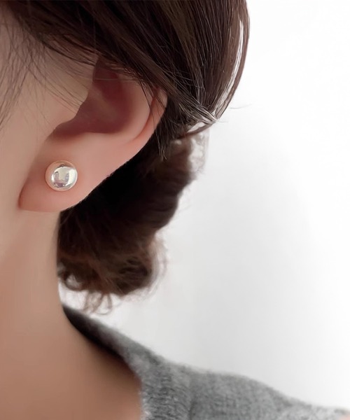 blackdia ocean(ブラックダイヤオーシャン)の「blackdia ocean バリエーション パールピアス(ピアス(両耳用)・レディース・ホワイト/コーラルピンク/ピンク系・SMALL/MEDIUM/LARGE)」の6枚目の写真