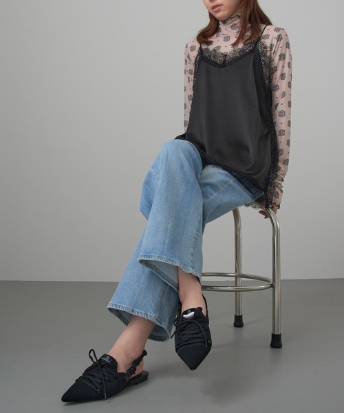 MAISON MAVERICK PRESENTS(メゾンマベリックプレゼンツ)の「【MAISON MAVERICK PRESENTS】Lace-Up Shushuback Flats(パンプス・レディース・ブラック/キャメル・M/S/L)」の19枚目の写真