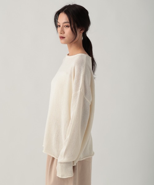 Elura（エルーラ）の「ペーパーヤーンニット/643327（ニット/セーター・レディース・ライトピンク/オフホワイト/チャコールグレー・FREE）」の19枚目の写真