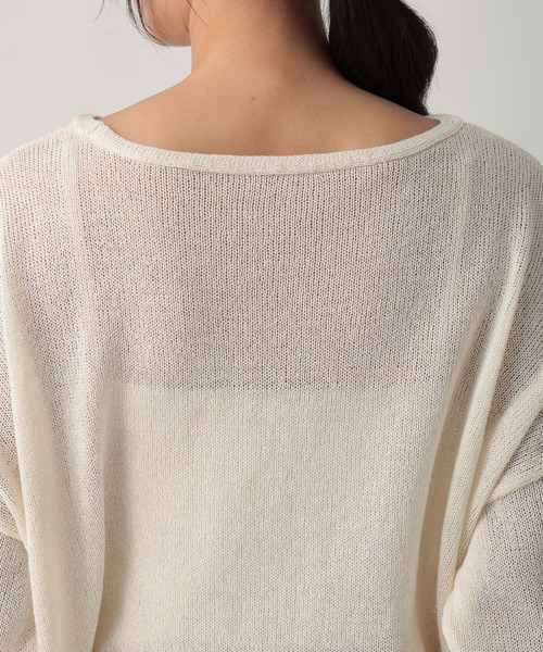 Elura（エルーラ）の「ペーパーヤーンニット/643327（ニット/セーター・レディース・ライトピンク/オフホワイト/チャコールグレー・FREE）」の22枚目の写真